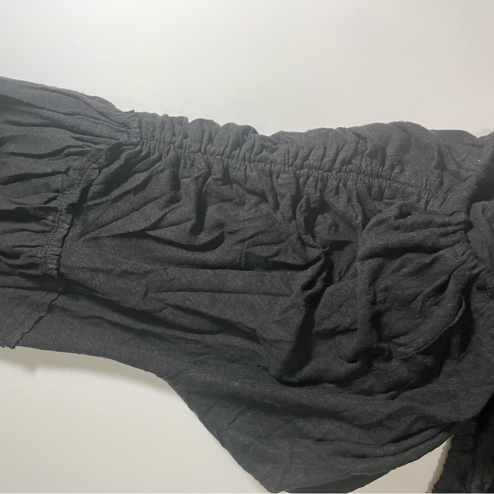 NWT Free People In a Dream Ruched Linen Blend Crop Top - Picture 7 of 10